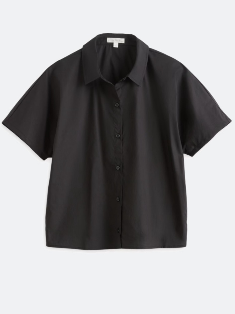 nine britton Danica Button Down Shirt in Black l Short-Sleeve Button-Down Shirt